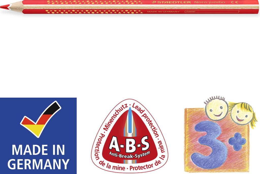 STAEDTLER Buntstift Noris jumbo Set 10 Stück Bonuspack