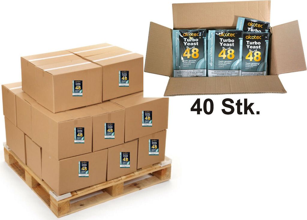 40 x Alcotec Turbohefe 48h Gärhefe Hefe Super Preis Lange Haltbarkeit
