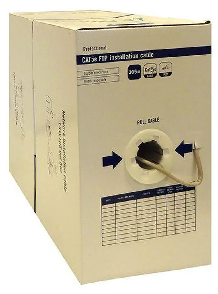 Câble réseau Cat5E F/UTP 305m LSZH Gris : anti-interférence Eca