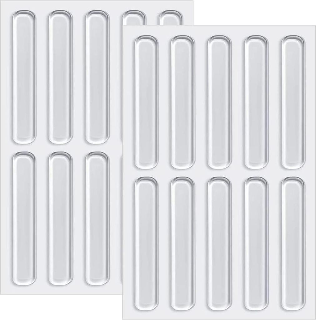 20 Stück Möbelpuffer, transparente Silikon-Türpuffer, selbstklebende Möbelpufferstreifen, 6,3 cm, transparente Pufferpads zum Schutz von Möbel...