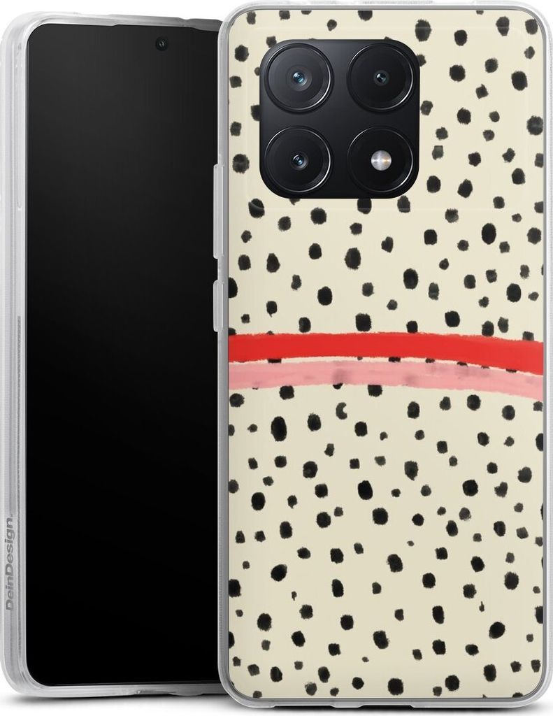 DeinDesign Handyhülle für Xiaomi Poco X6 Pro Silikon Hülle Case Smartphone Schutzhülle Kunst Punkte Streifen