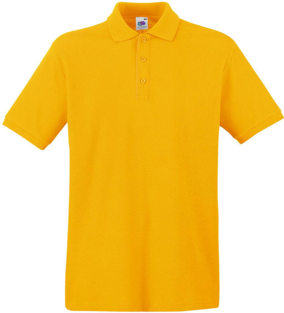 Fruit of the Loom Herren kurzarm Poloshirt Polo Shirt Polohemd T-Shirt, Größe:3XL, Farbe:Sunflower