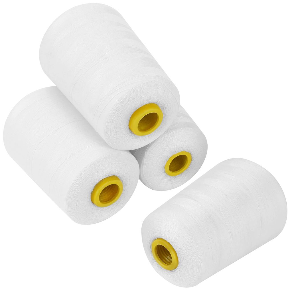 Curtzy Nähgarn Set Polyester Nähgarn Nähmaschine in Weiß (4 Produktbild 