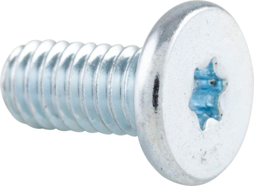 Zylinderschrauben mit niedrigem Kopf M4x10 Zylinderkopfschrauben TX10 - Stahl verzinkt-blau