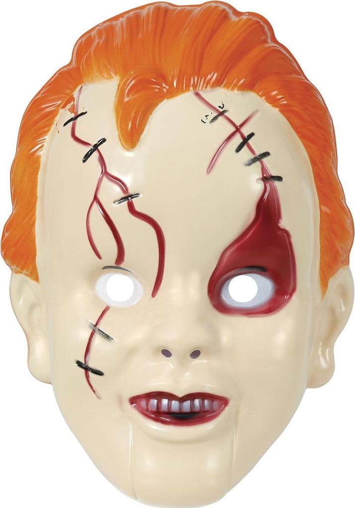 Fiestas Guirca - Teufel-Maske für Jungen, PVC FG199 (Einheitsgröße) (Beige)