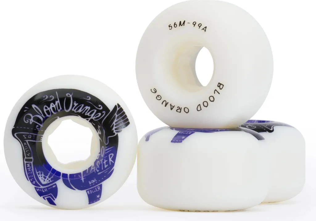 Roues Skateboard Street Rounded 56mm 99a White Blood Orange Pro