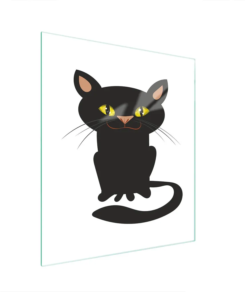 Tagliere in Vetro 45x52 Gatto: Coprifornelli e Paraschizzi Cucina