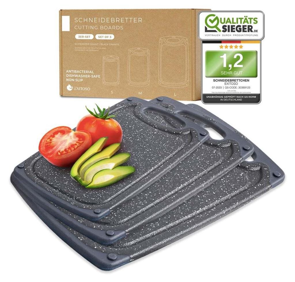 EXITOSO Planches à déjeuner - set de 3 - plastique, lavable Image du produit 