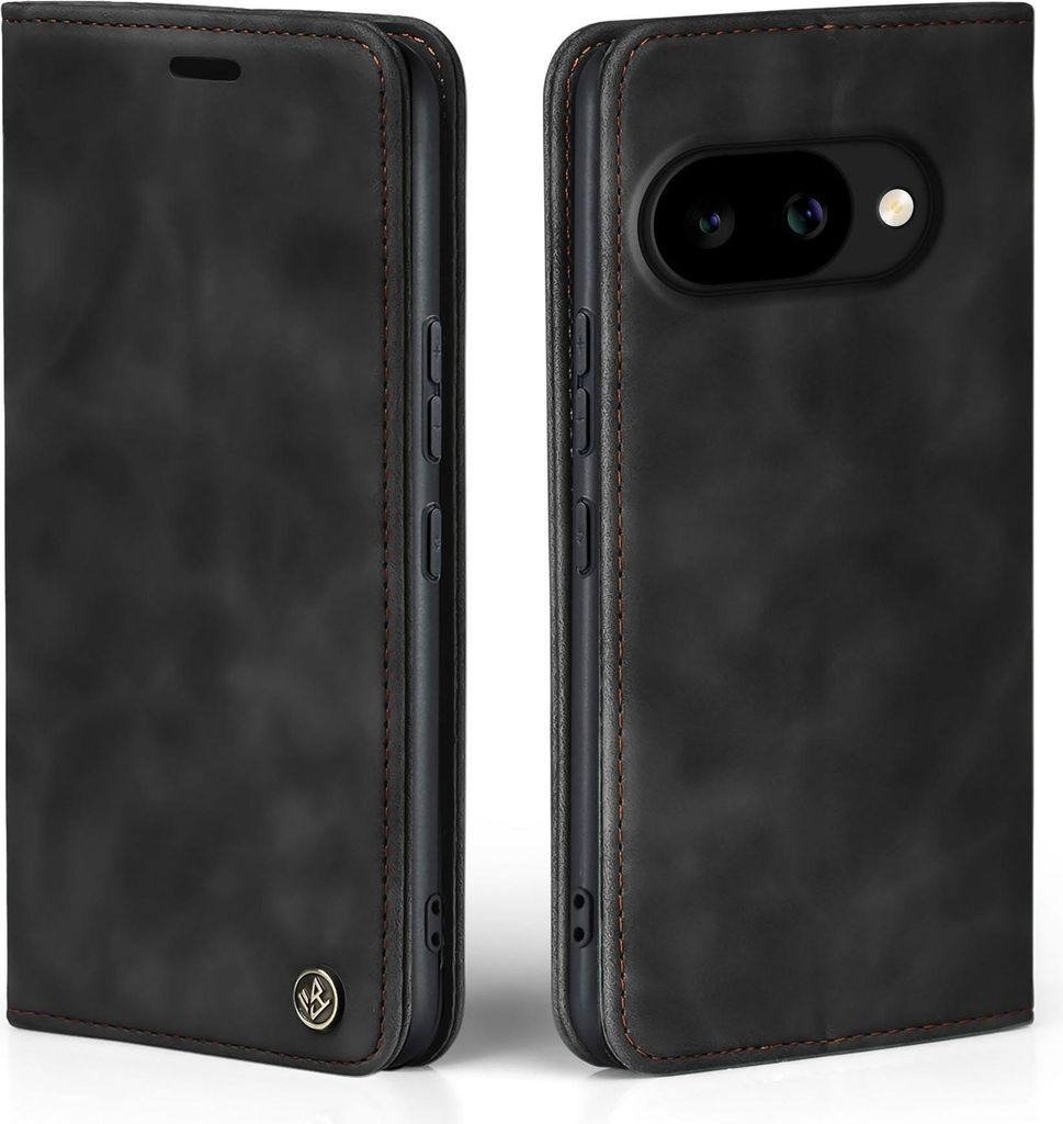 Handy Hülle für Google Pixel 10a Klapphülle Bookcase Flip Cover Handy Tasche Etui Farbe: Schwarz