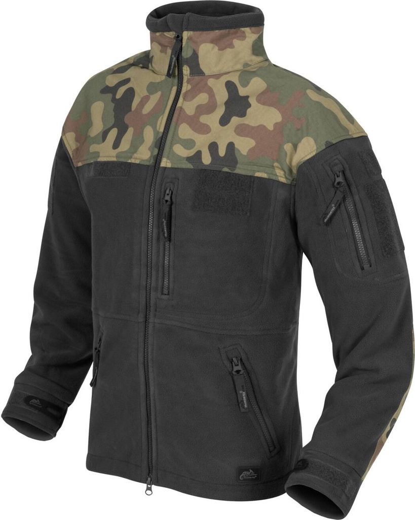 Helikon-Tex INFANTRY – Schweres Fleece – In mehreren Varianten erhältlich, Größe:XXL, Farbe:Black/PL Woodland