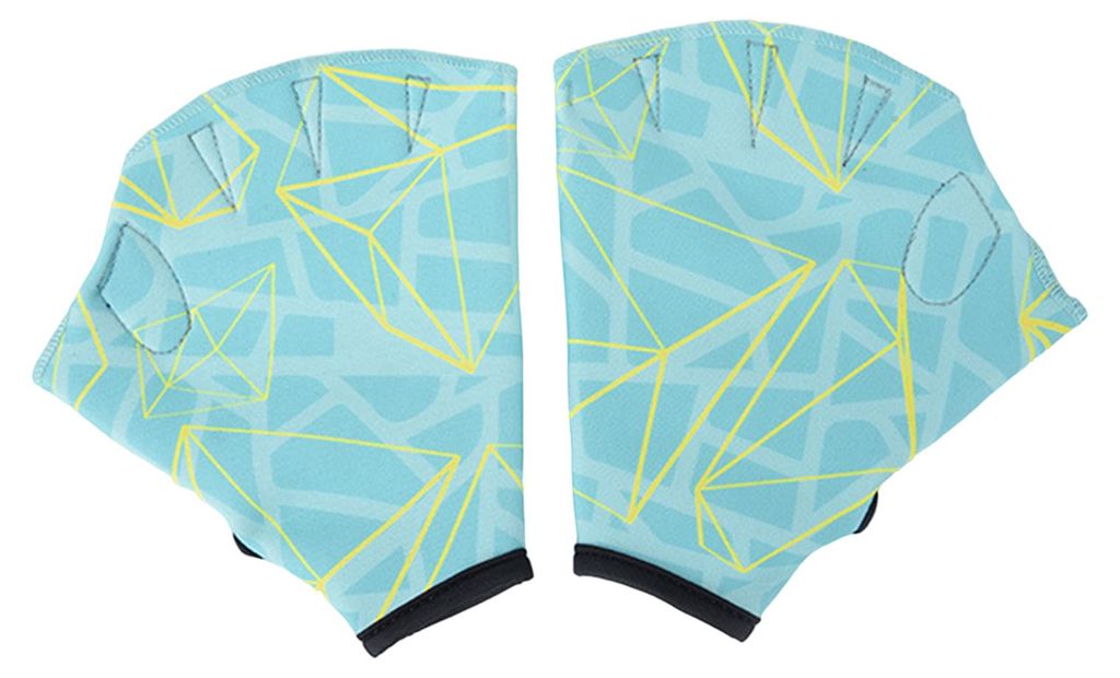 1 Paar Schwimmhandschuhe, elastisch, rutschfest, tragbar, Schwimmflossen, Fingerhandschuhe mit Schwimmhäuten, Paddel, Wasserzubehör