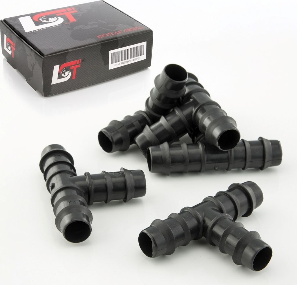 5x Verbinder Kupplung T-Stück Bewässerungssystem Tropfbewässerung PE-Rohr 3x20mm