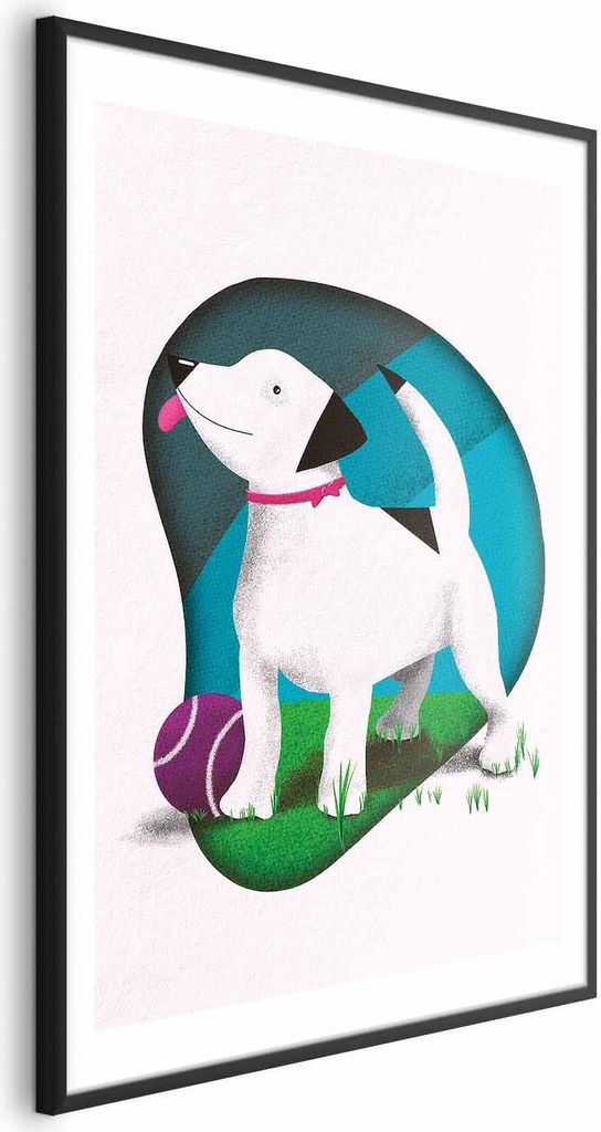 Posterpapier Poster - Dog and Ball 60x90 cm Für Kinder g-A-0181-ao-a