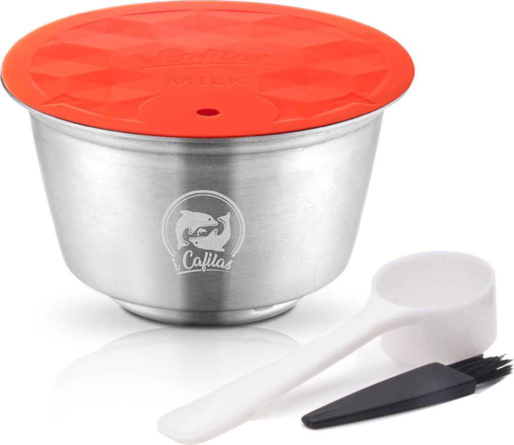Wiederverwendbare Milchkapsel Nachfuellbare Milchschaumkapsel aus Edelstahl Kompatibel mit Dolce Gusto