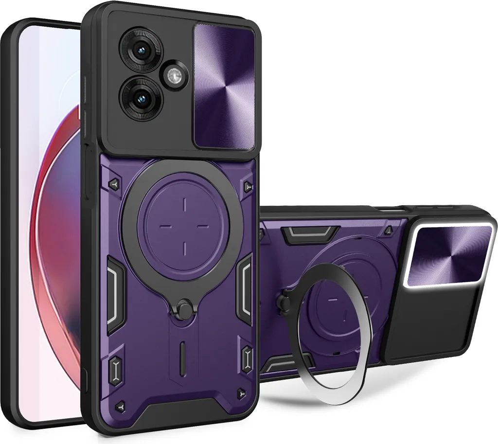 Custodia 2 In 1 Per Motorola Moto G54: Resistente E Trasparente Con Vetro Temperato E Protezione Fotocamera