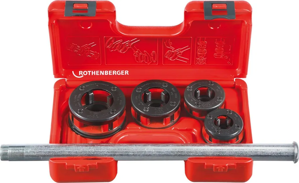 Jeu d'aiguilles SUPER CUT ROTHENBERGER 1/2 à 1 1/4 pouce pour filière