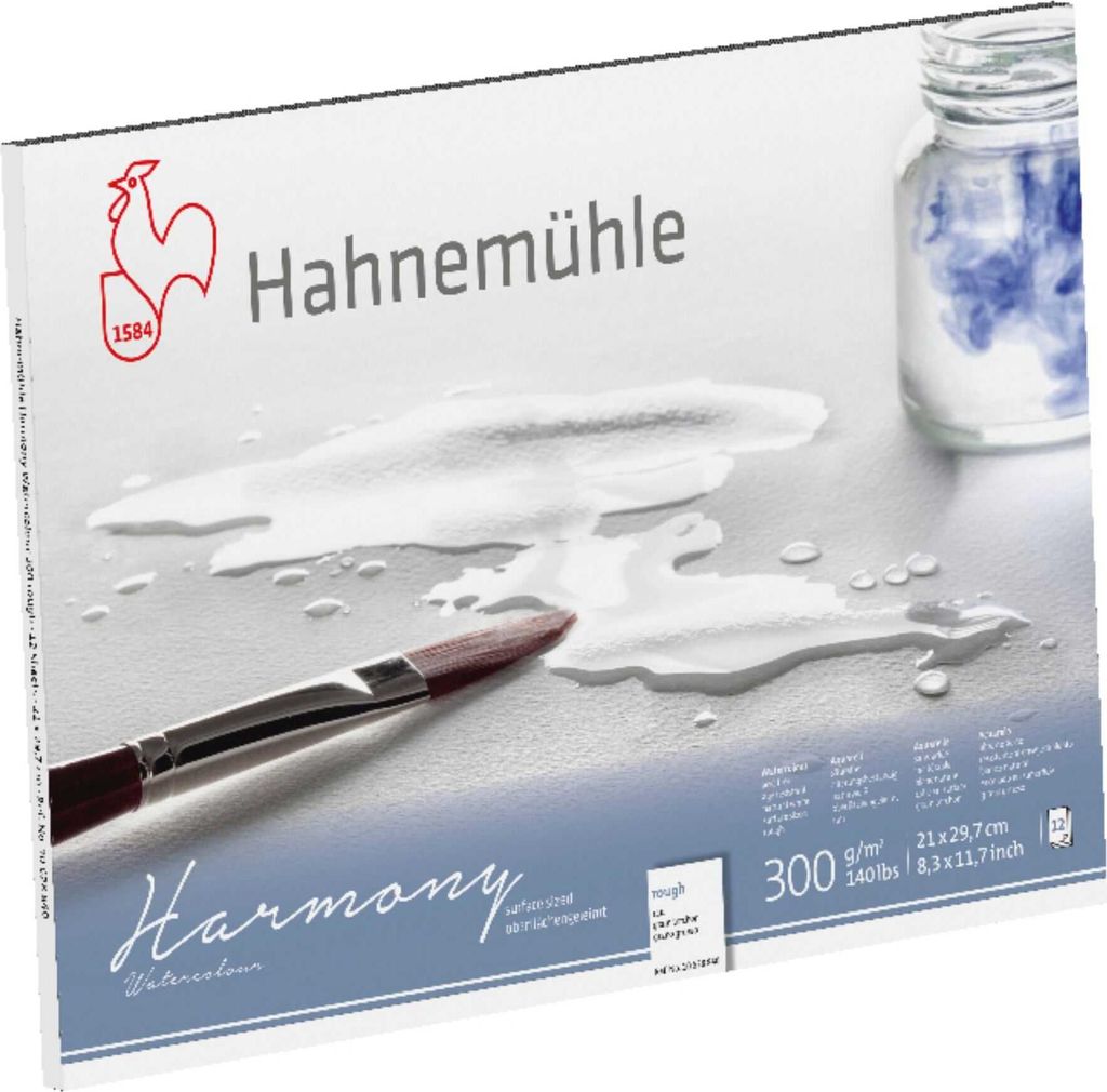 Hahnemühle Harmony Acquerello A 4 ruvido 12 fogli 300 g Immagine del prodotto 