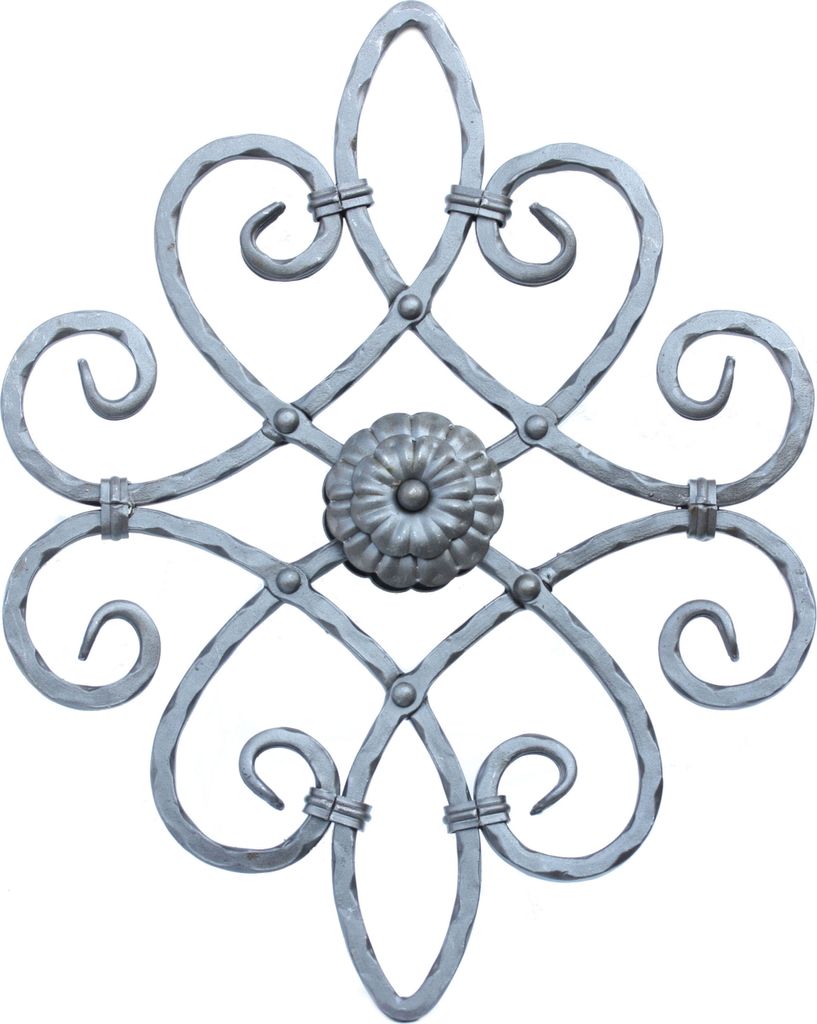 UHRIG Schmiedeeisen Ornament Gitter Fenstergitter Stahl Eisen geschmiedet, z.B. als Füllung für Geländer, Zaun, Tor uvm.