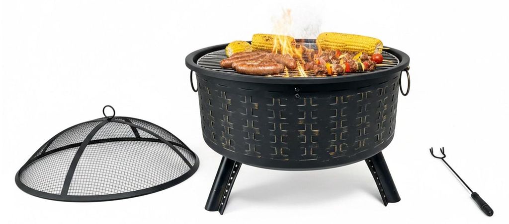 Feuerschale mit Grillrost - Kochen und Sicherheit im Freien