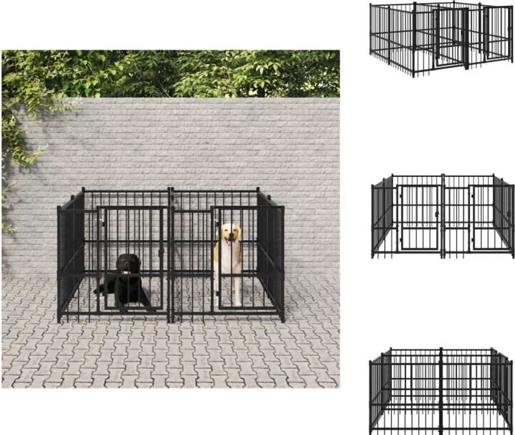 Parc de plein air pour grands chiens et chiots, cage de jardin