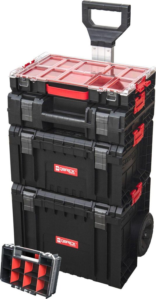 Box QBRICK System PRO Set 5in1 - Cart, Toolbox, Toolcase, Organizer 100 und Multi, 5-teiliges Set Werkzeugboxen