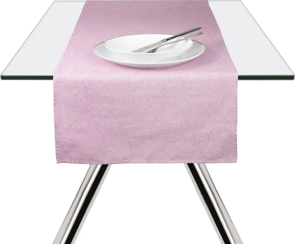 Chemin de table en coton Lilas Excelsa pour décoration de table - 3