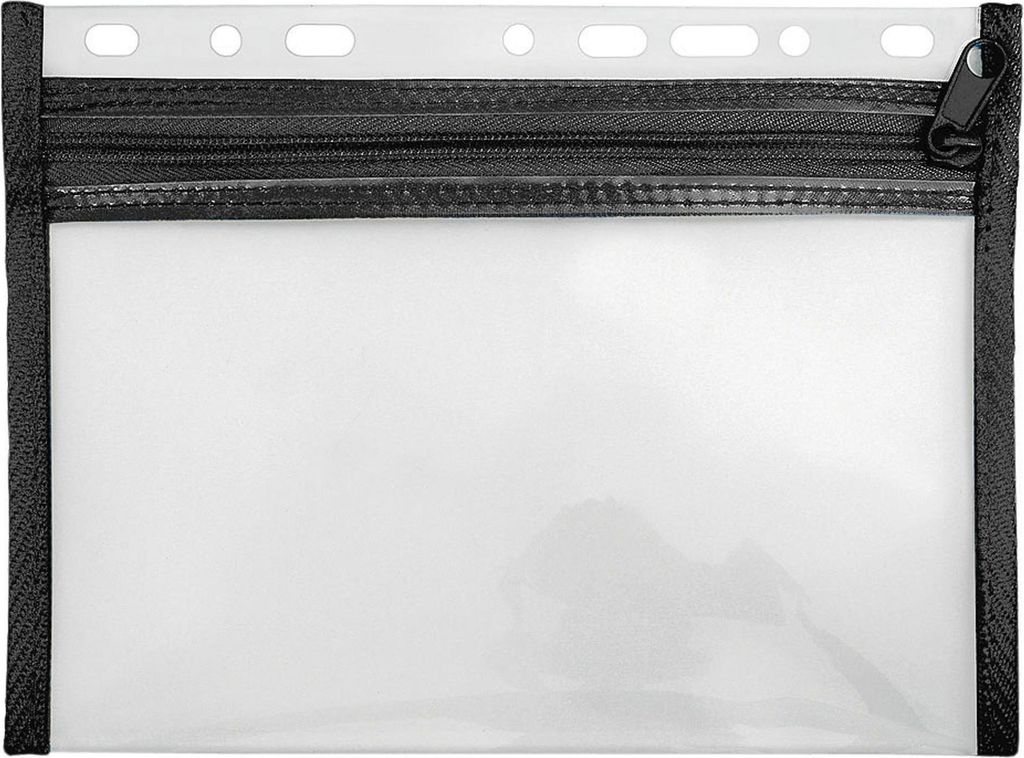 VELOFLEX Reißverschlussbeutel VELOBAG® transparent/schwarz Produktbild 