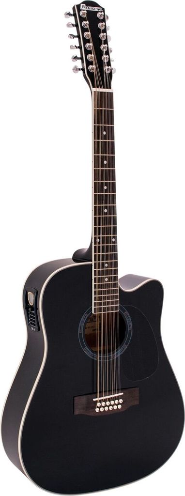DIMAVERY DR-612 Westerngitarre 12-saitig, schwarz (26231282)