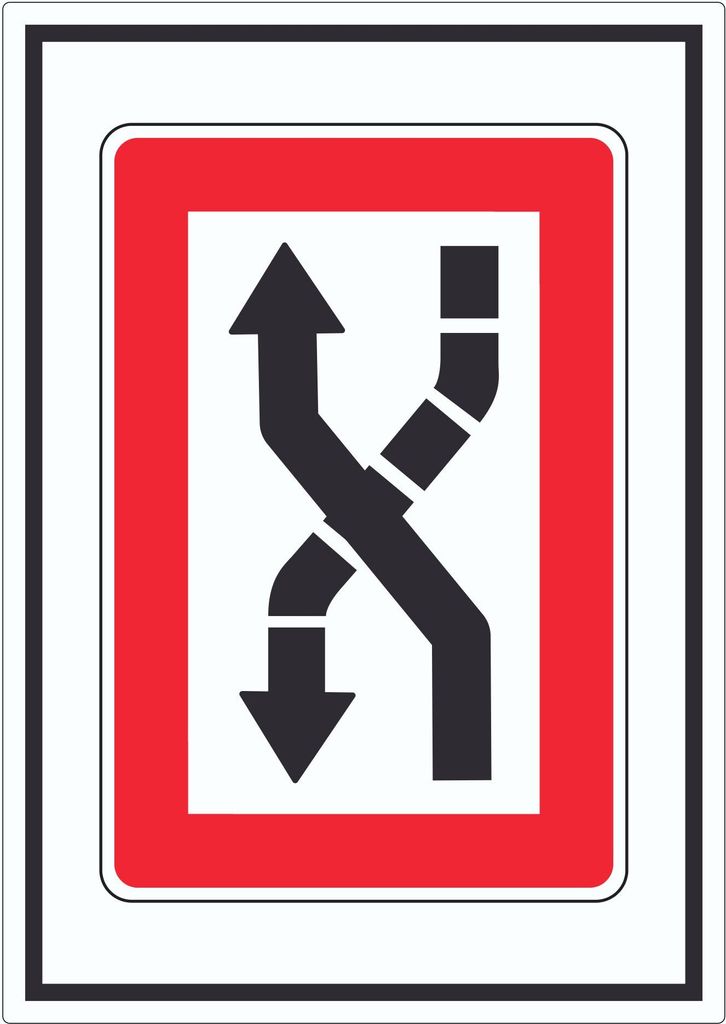 Fahrwasser nach Backbord zu überqueren Symbol Aufkleber A6 (105x148mm)