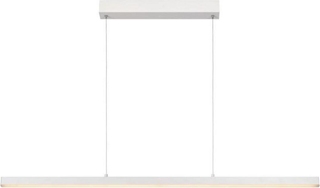 LED Hängeleuchte Metall warmweiß 2700 K 1711 lm H: max. 150 cm Weiß länglich Modern