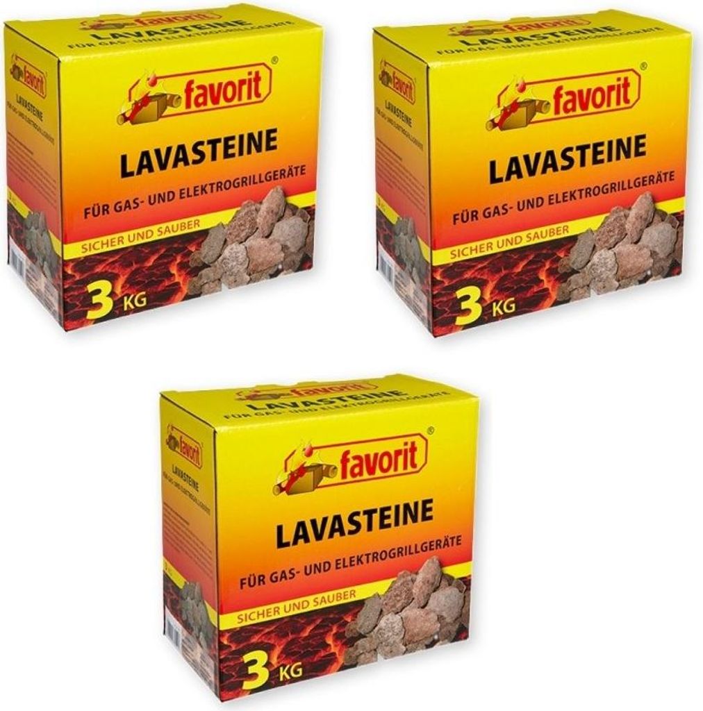 FAVORIT 3er Set Lavasteine – fÃ1/4r Gas- und Elektrogrill Produktbild 