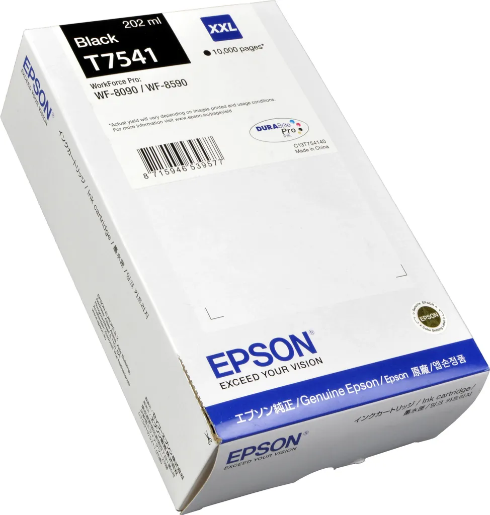 Cartouche Epson T7541 Noir XXL - Solution pour WorkForce Pro WF-8090