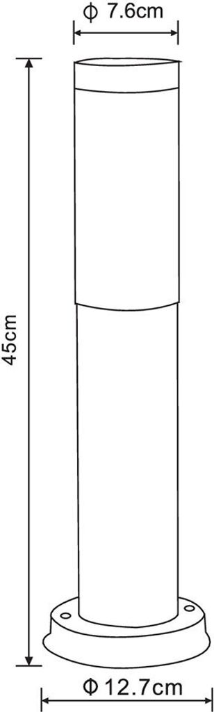 4er Set Sockelleuchte, Edelstahl, anthrazit, rauch, H 45 cm Produktbild 11