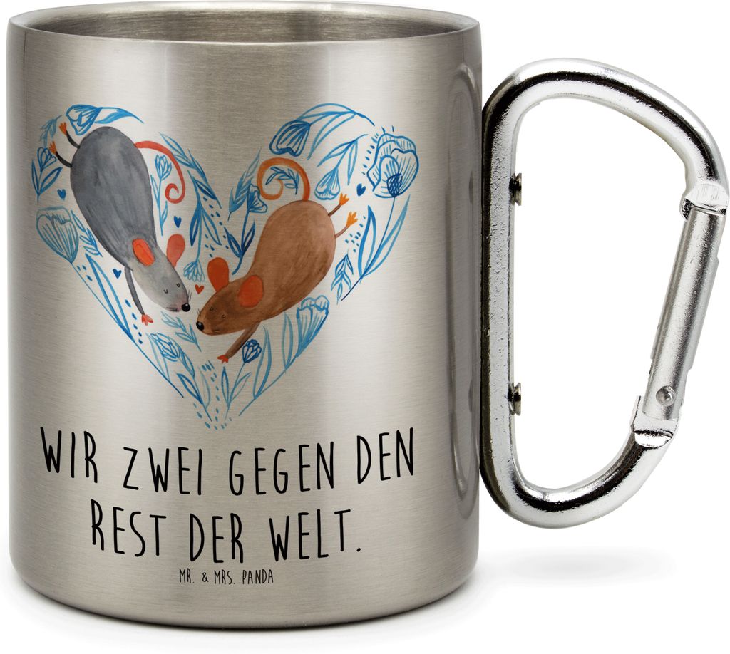 Mr. & Mrs. Panda Thermobecher Mäuse Herz - Transparent - Produktbild 