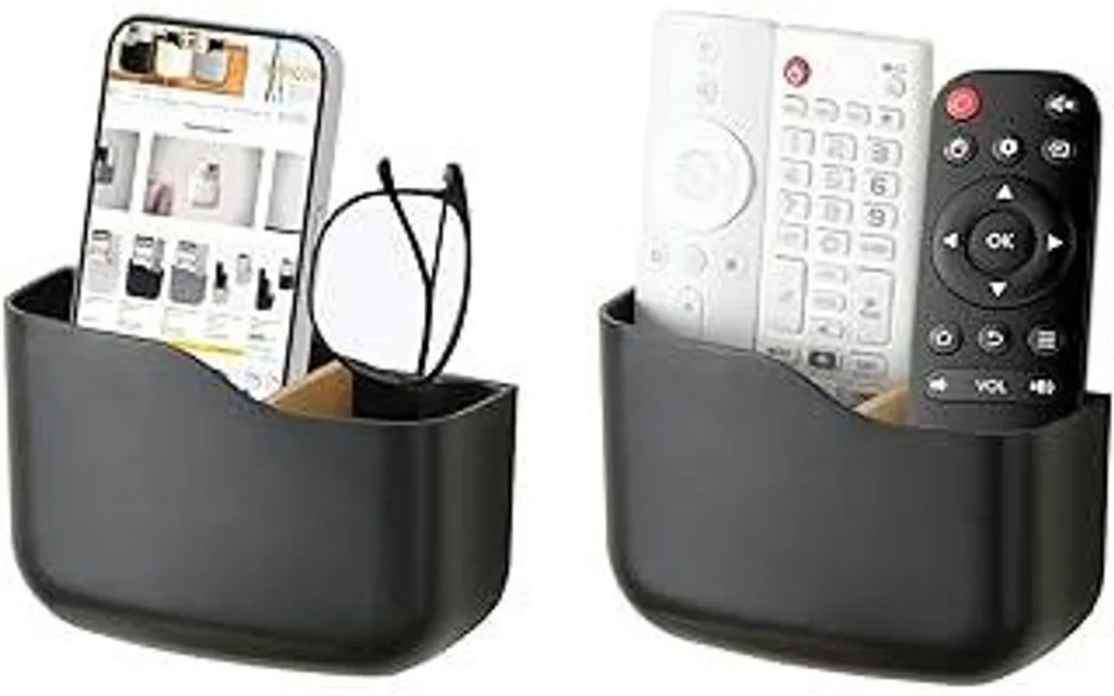 SUNFICON 2 Supporti Telecomando da Parete: Organizer Adesivo Nero Universale