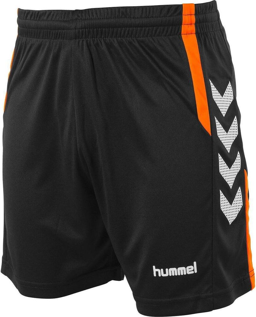 Hummel Aarhus Shorts Herren - Schwarz / Neonorange