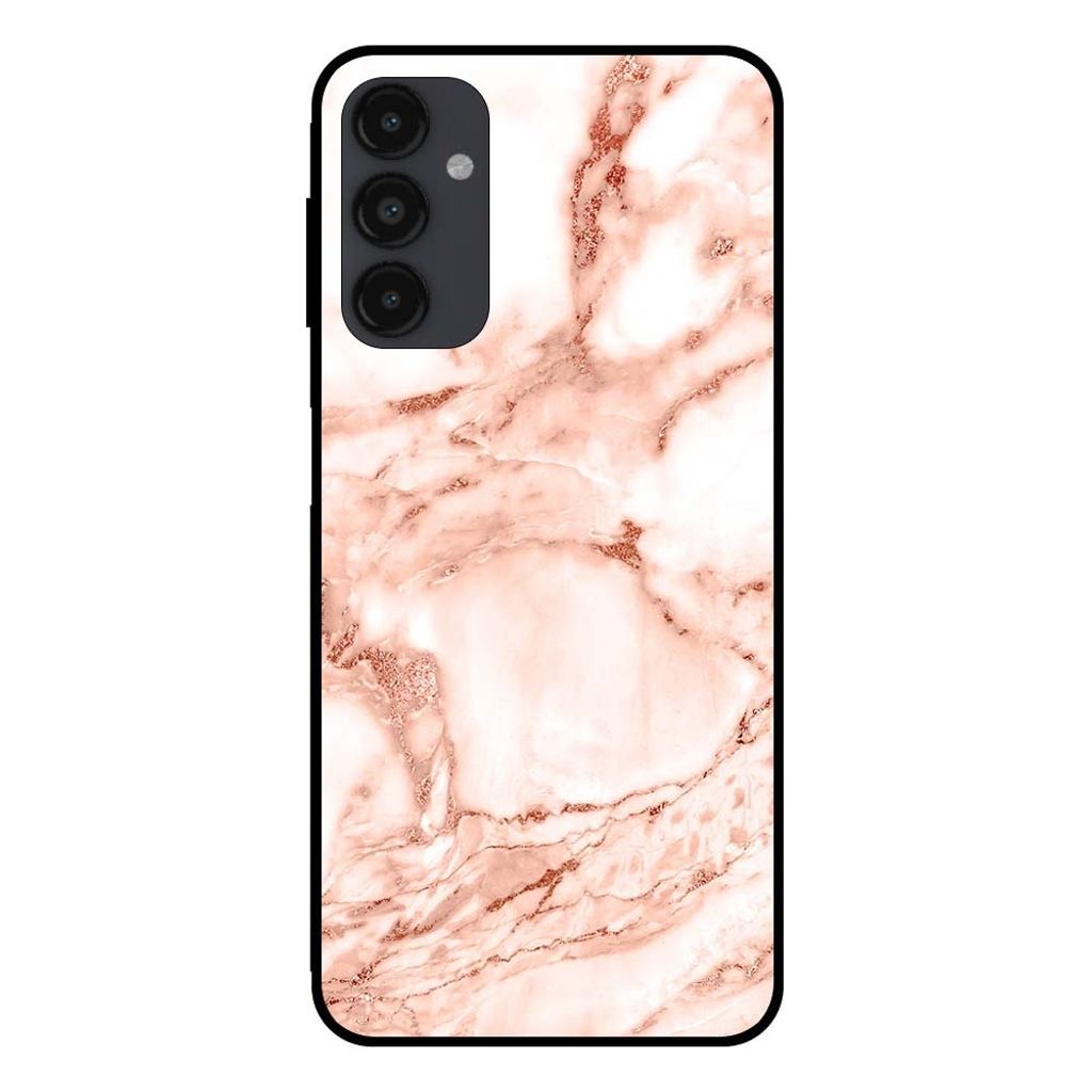 Smartphonica Handytasche für Samsung Galaxy A54 5G Marmor-Look - Rückseite Abdeckung Marmor Fall - White Rose Gold