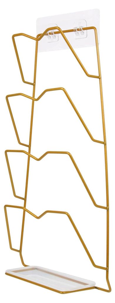 Wandmontierbarer Topfdeckelhalter aus rostfreiem Eisen mit Ablaufschale – Stabiler Haushaltsorganizer für Topfdeckel und Schneidebretter