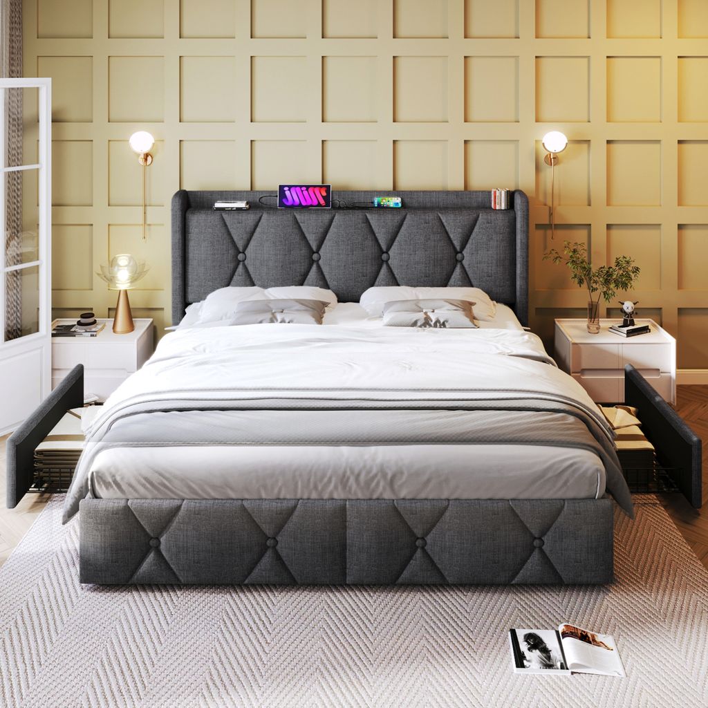 Fortuna Lai Polsterbett 160x200 cm mit 4 | Kaufland.de