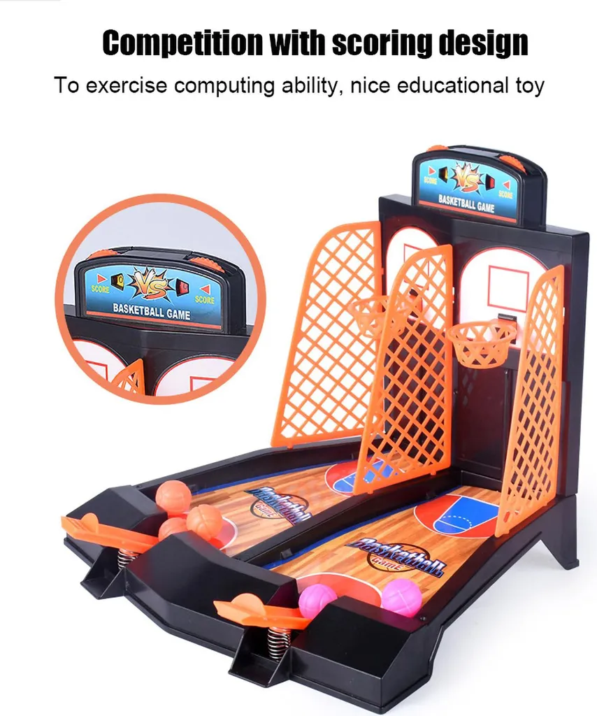 Panier de basket de table interactif avec système de tir à ressort - 3