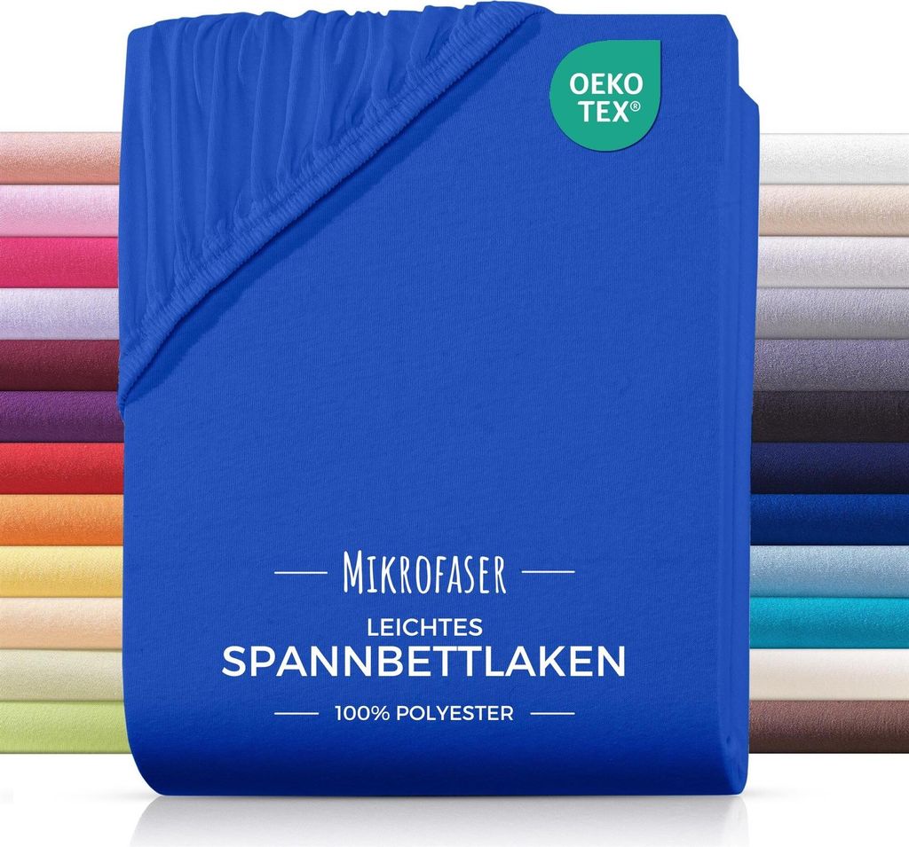 Mikrofaser Spannbettlaken 100x200 Royal Blau