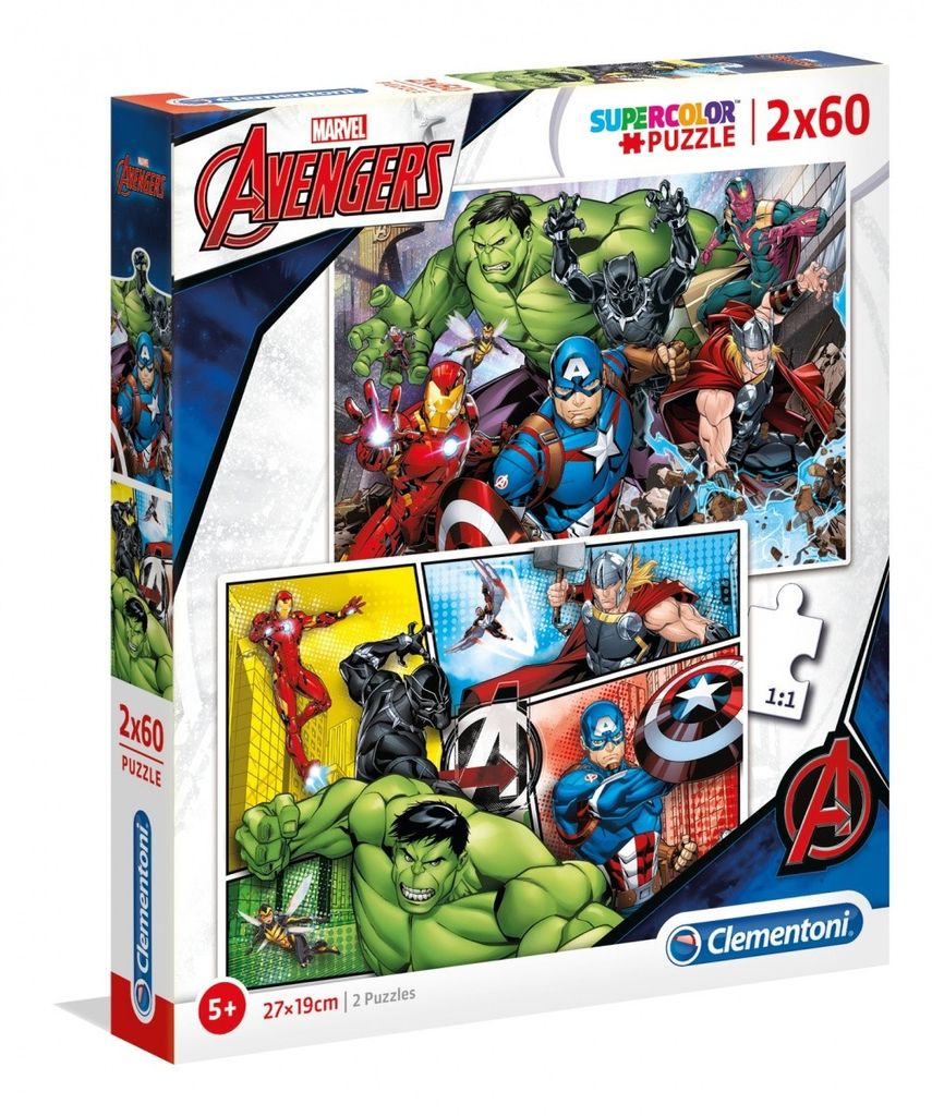 Clementoni - Puzzle Marvel Avengers 2x60 elementów | Image du produit 
