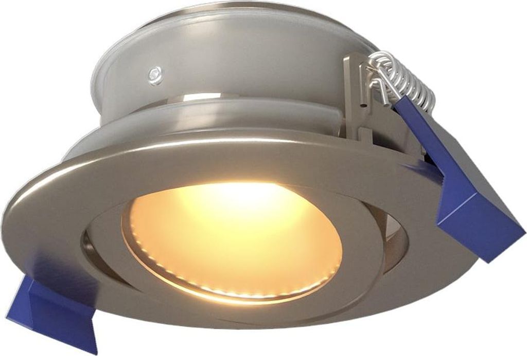 hoftronic LED Einbaustrahler 4W 345lm 2700K GU10 IP65 Dimmbar Schwenkbar Edelstahl