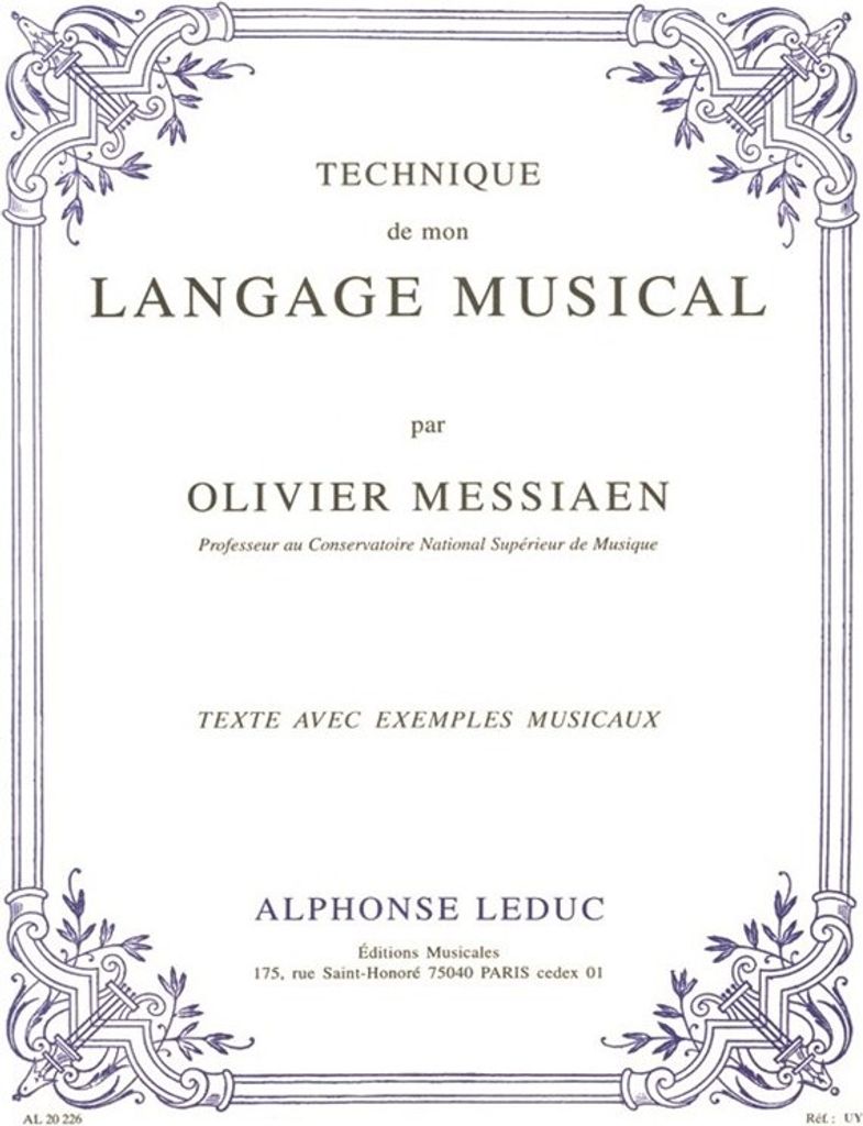 Technique de mon langage musical texte avec exemples musicaux