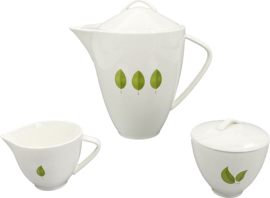 Leaf 5-teiliges Set (1600ml Kännchen, 150ml Milchkännchen, 150ml Zuckerkännchen)