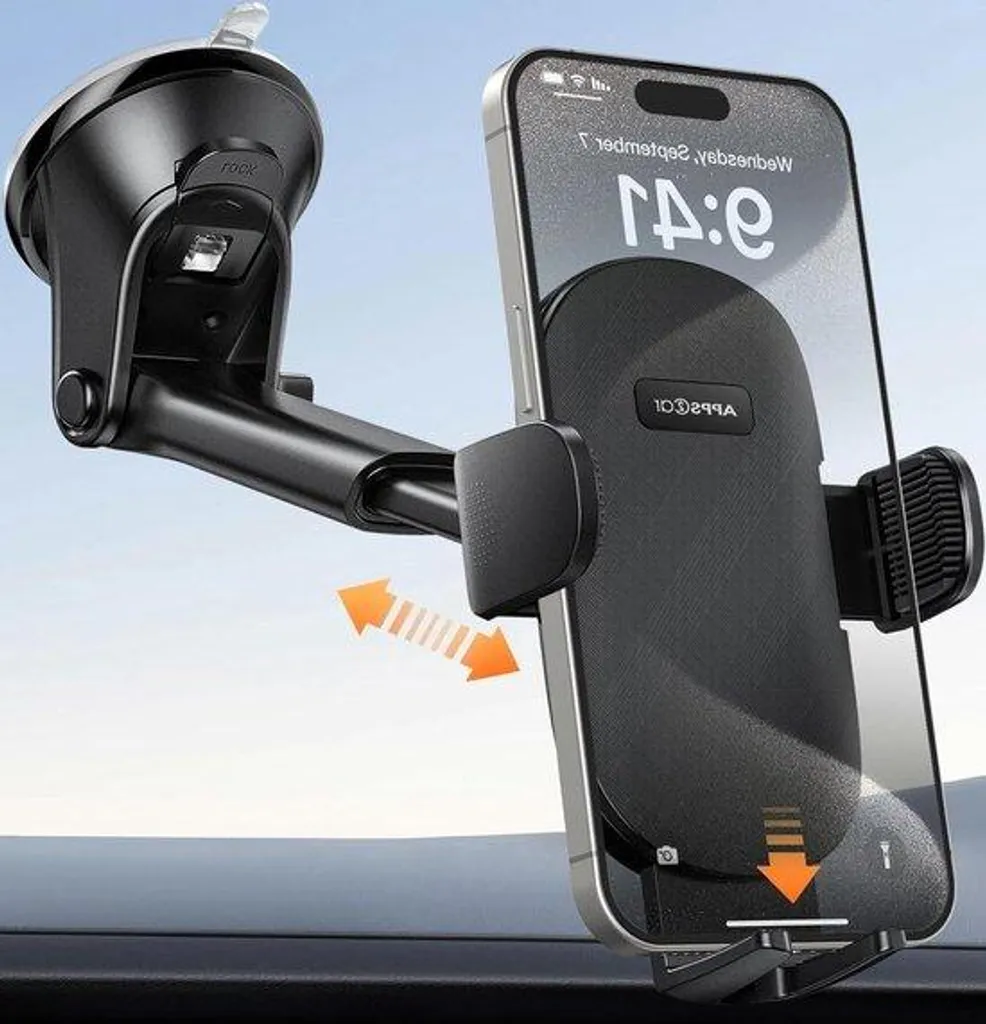 Support téléphone voiture anti-chute ventouse gel pour coques épaisses