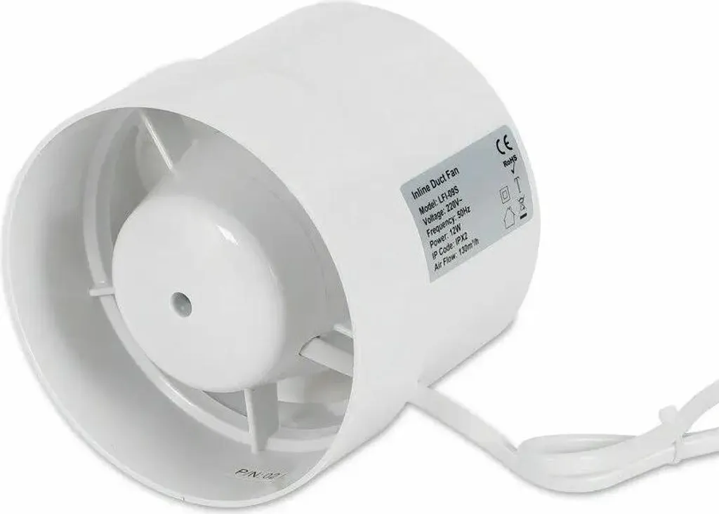 Extracteur d'air blanc Ø100 mm faible consommation 12W silencieux