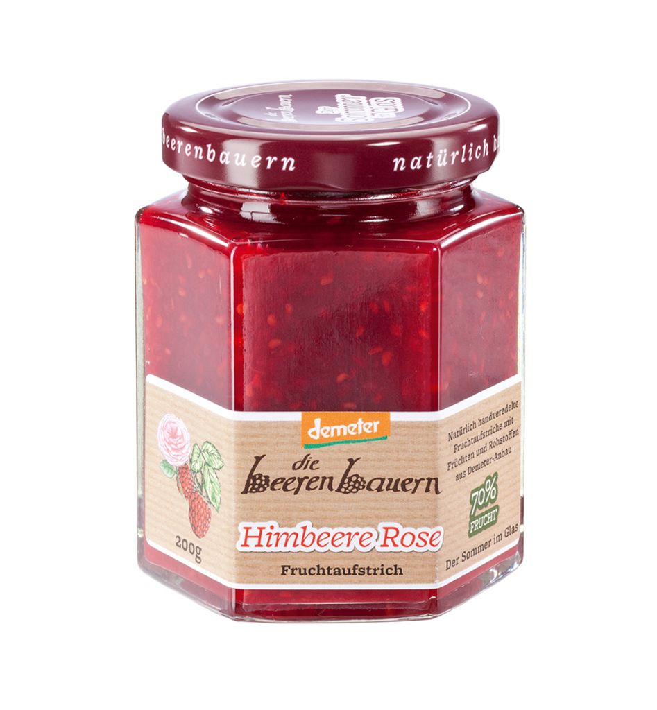 die beerenbauern - Himbeere-Rose Fruchtaufstrich - 200g Produktbild 