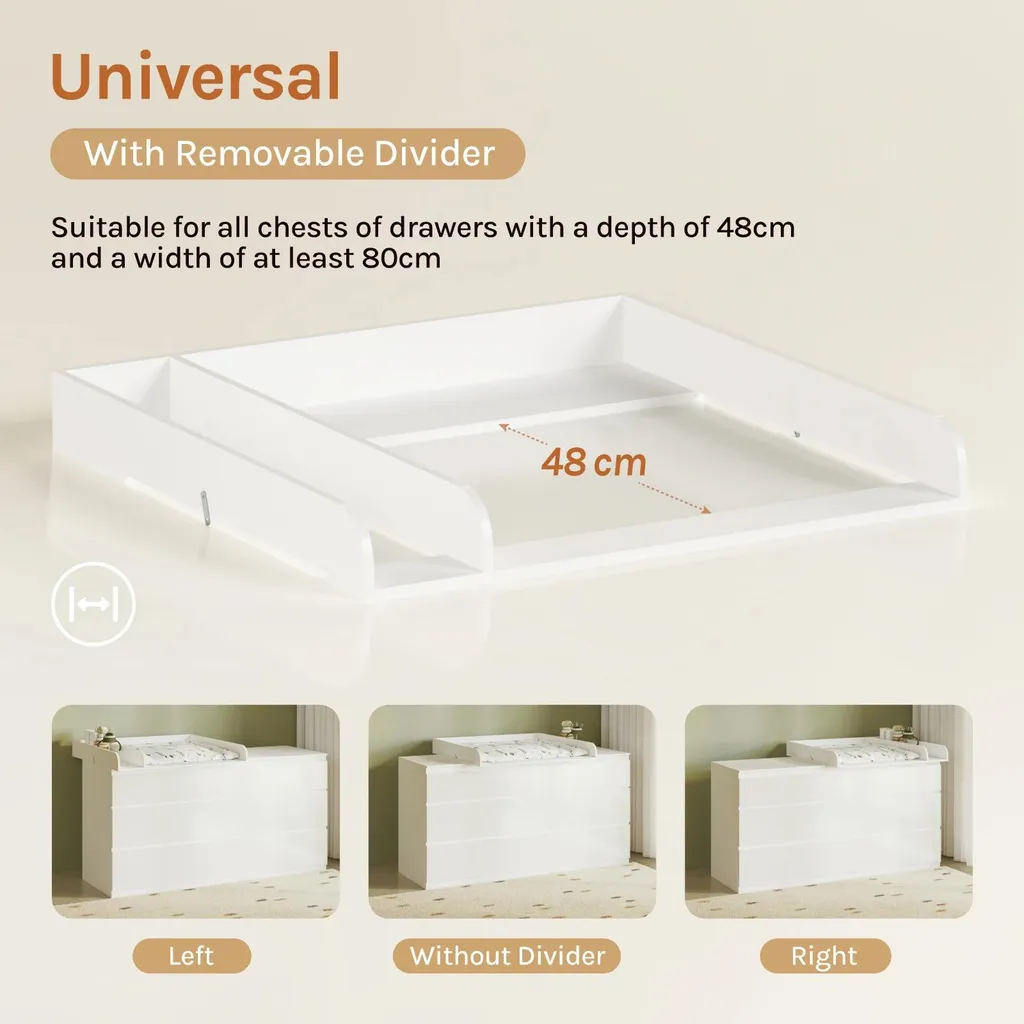 Extension Plan à Langer Universel en Bois pour Commode de Chambre Bébé - 5