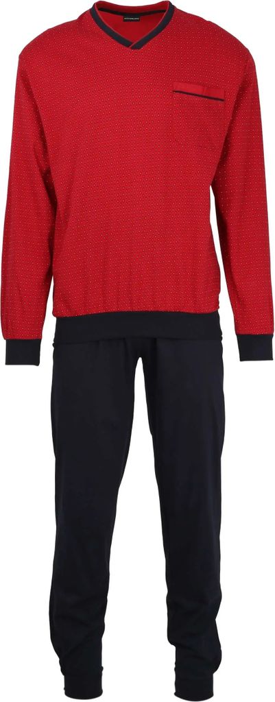 Götzburg Herren-Schlafanzug rot/marine 58 Produktbild 